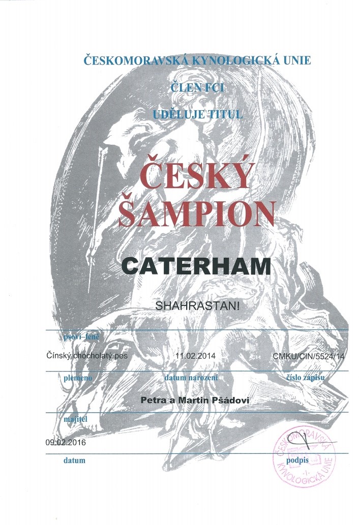 Caterham Shahrastani - Český šampion
